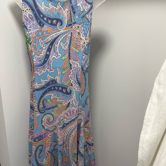 Paisley blue pink Ralph Lauren Dress. - Picture 5 of 9